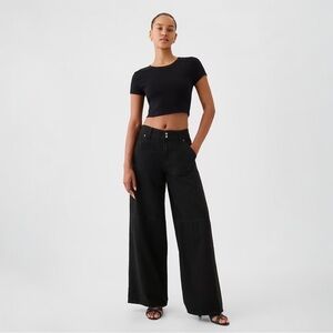 GAP Mid Rise UltraSoft Baggy Jeans NWT BLACK